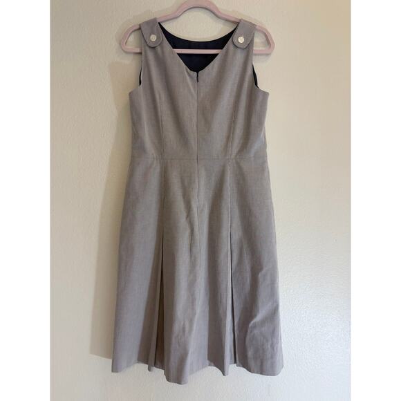 BROOKS BROTHERS 346 Sheath Dress Blue White Pin Stripe Professional Size 12 - Picture 2 of 7